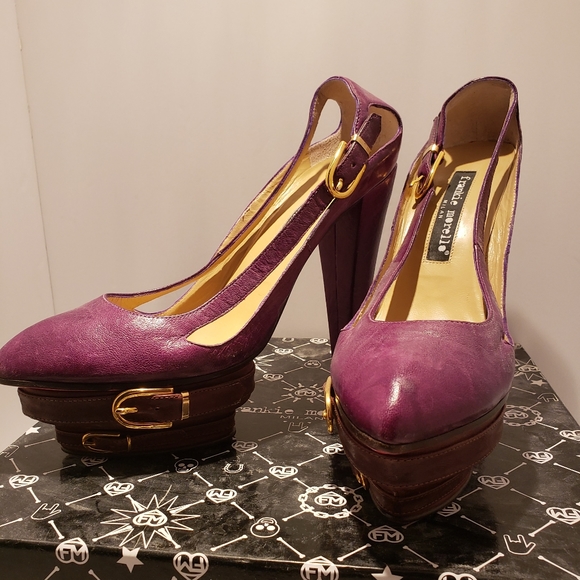 BNIB Frankie Morello Lola purple stiletto sz 10 - Picture 9 of 10